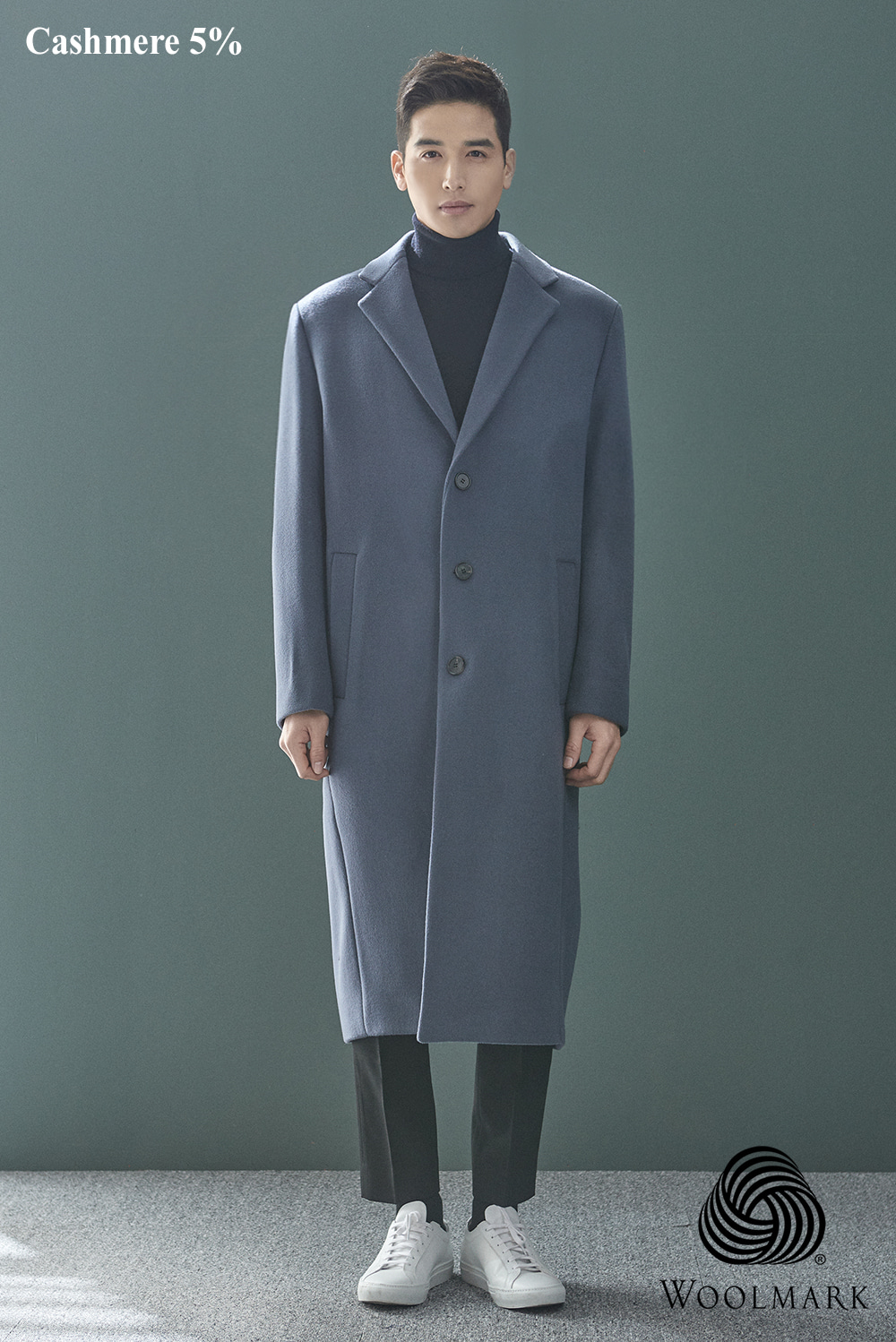 Single Long Coat (cashmere 5%) (3 color)