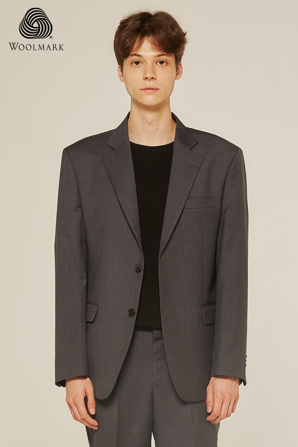 Pure Wool 100% Suit Jacket (Grey)