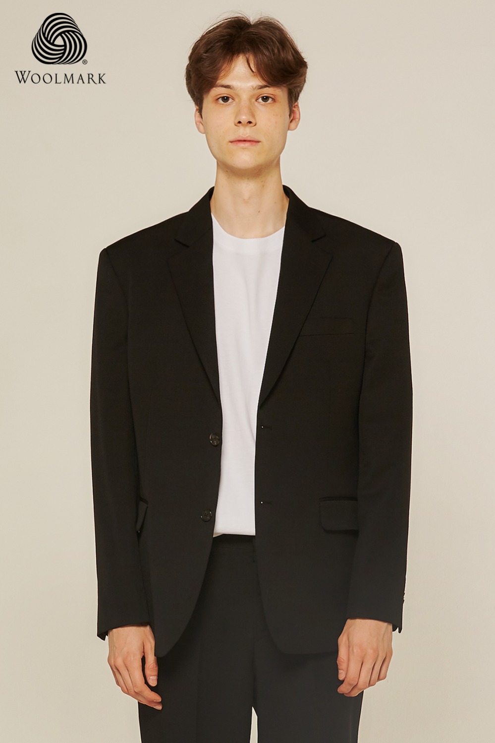 Pure Wool 100% Suit Jacket (Black)